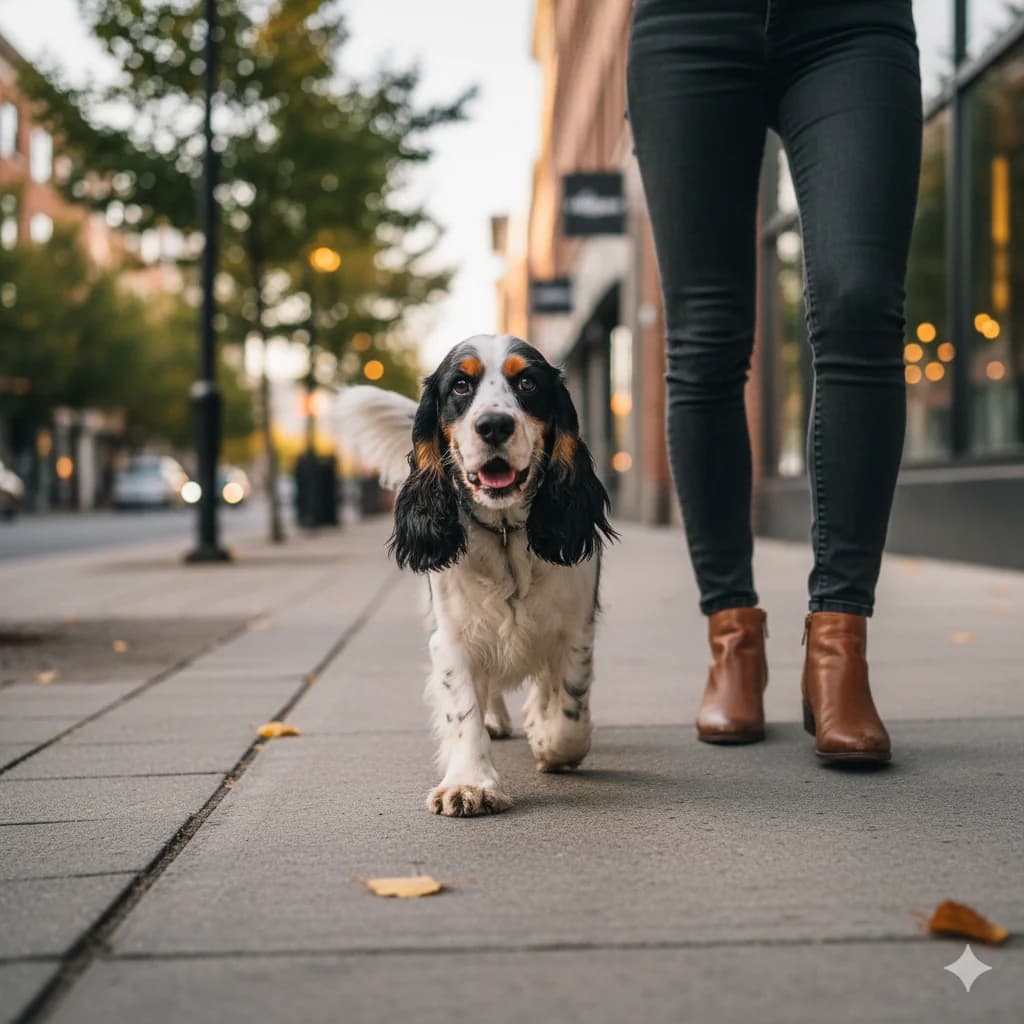 Cocker Spaniel attendant son adoption